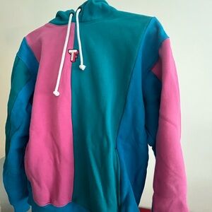 NEW PacSun Colorblock Teddy Fresh Hoodie